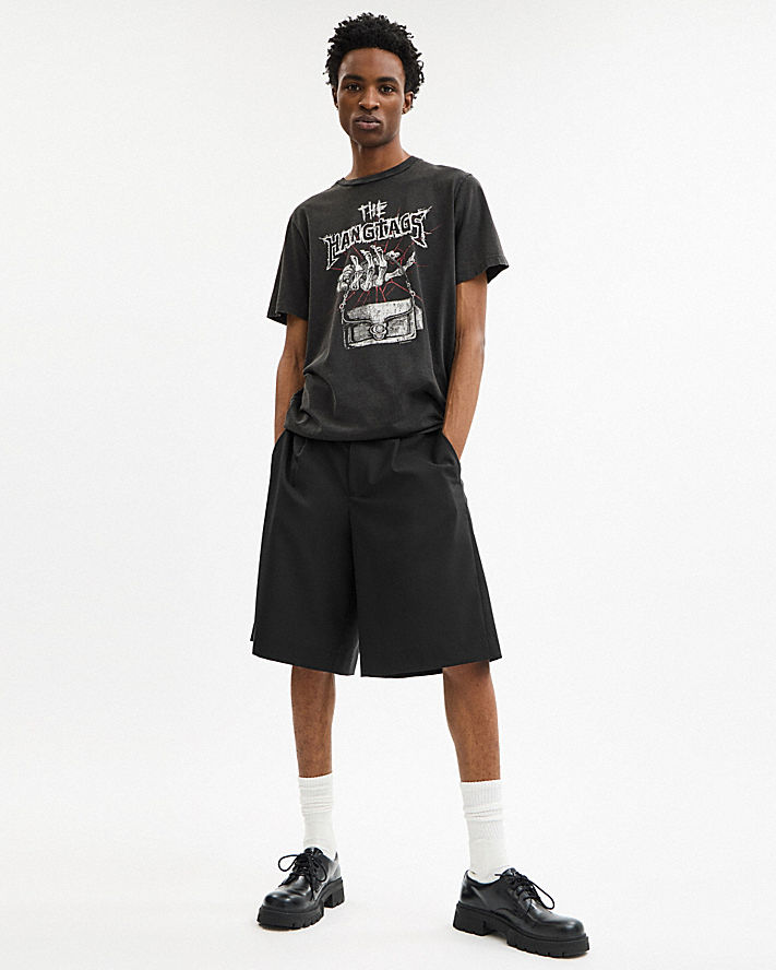 TAILORED BERMUDA SHORTS-Black